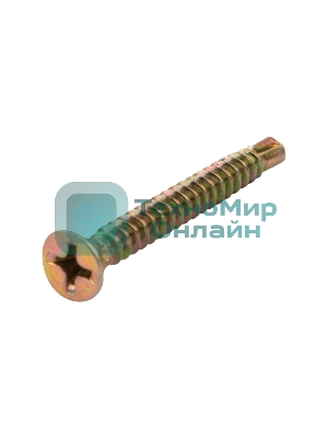 Саморез оконный Kranz сверло, 3.9х35, желтый цинк, короб (500 шт./уп.)