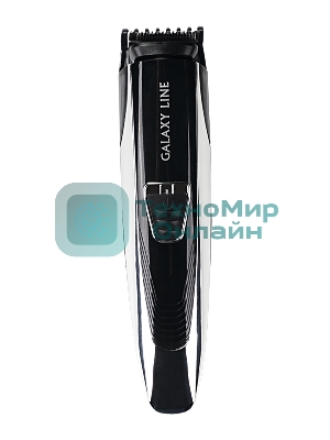 Набор для стрижки Galaxy Line GL 4154,черный с серебристым, аккумуляторный, лезвия из япон. нержав. стали, индикатор работы и заряда, вр. непрер. раб. 45 мин, регулировка длины стрижки (2; 5; 10; 15мм), нож шириной 41 мм, триммер шир. 25 мм, головка вращ. на 360