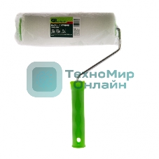 Валик Сибртех Поролон с ручкой, 200 мм, D 48 мм, D ручки 6 мм