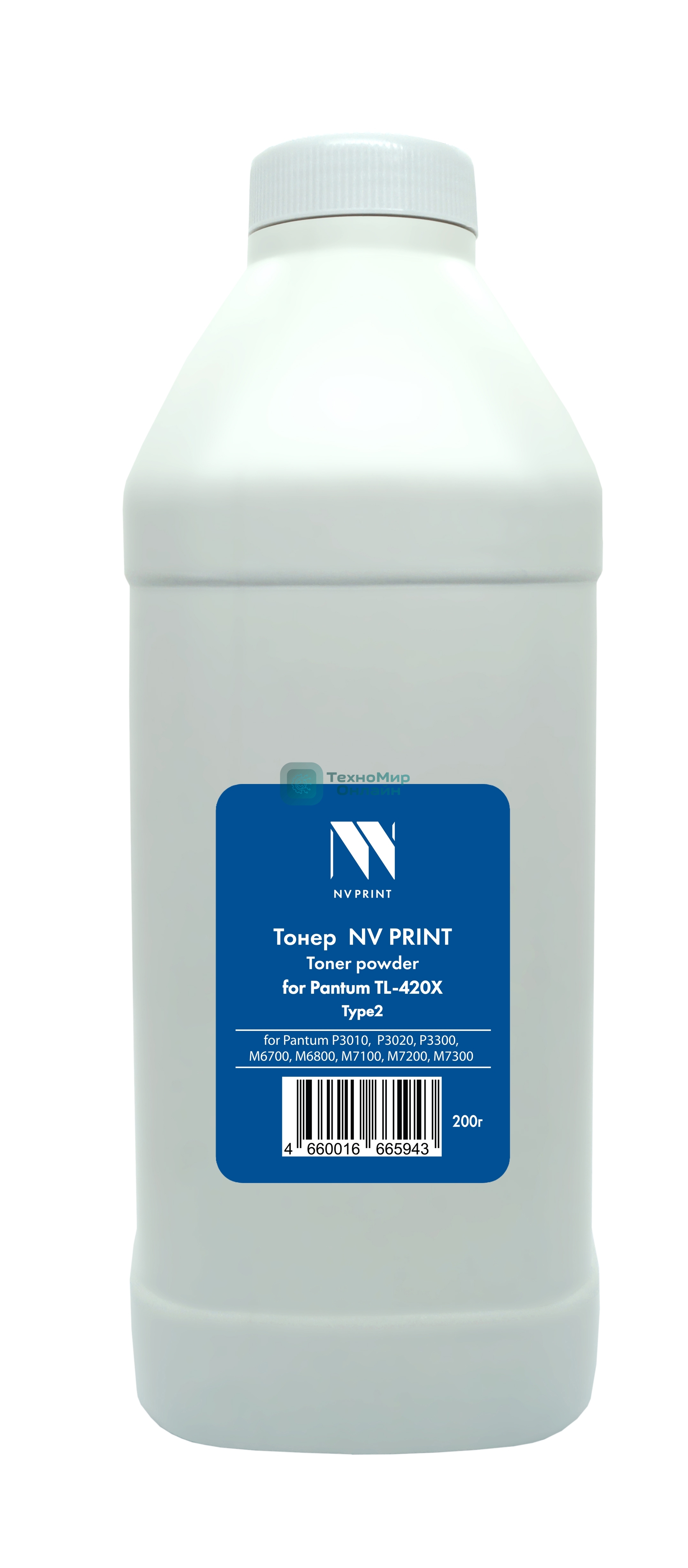 Тонер NVPrint для Pantum TL-420X Type2 (200г) для P3010/M6700/M7100 совместимый