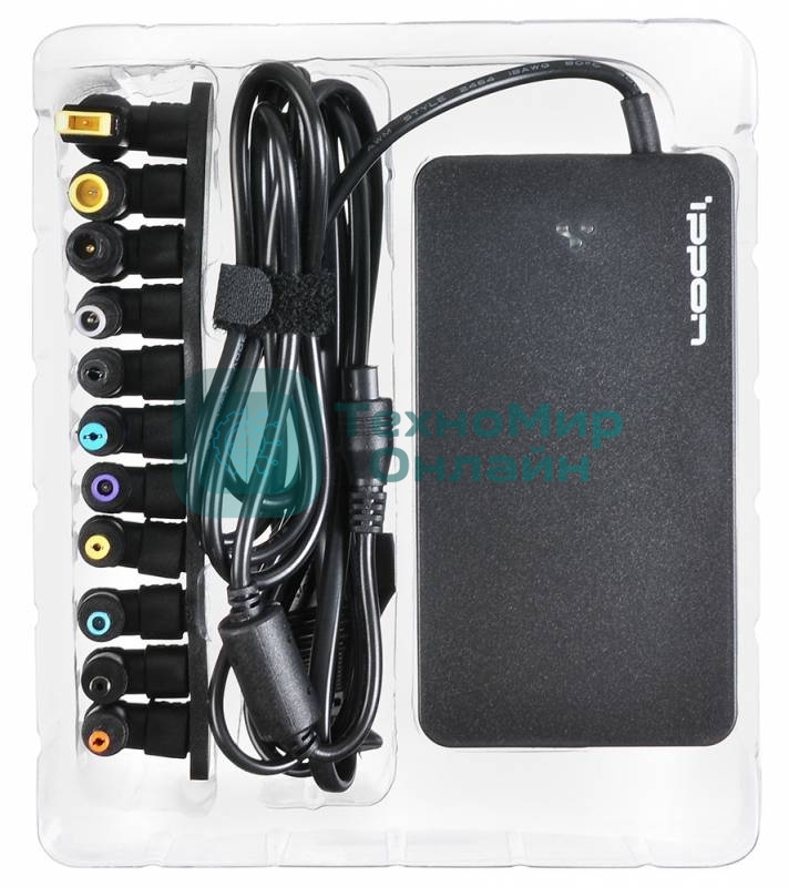 Блок питания Ippon S65U автоматический 65W 15V-19.5V 8-connectors 4.3A 1xUSB 2.1A от бытовой электросети LED индикатор