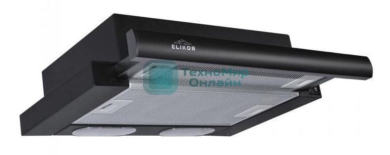 Вытяжка встраиваемая Elikor Интегра 50П-400-В2Л черный, 50 см, 400 куб. м/ч, 57 дБ