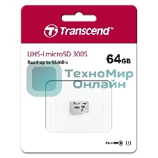 Флеш карта microSD 64Gb Transcend microSDXC Class 10 UHS-I U1, (без адаптера), TLC