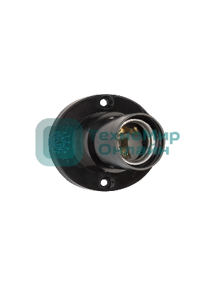 Патрон карболитовый Rexant настенный Е27 черный c этикеткой наклонный