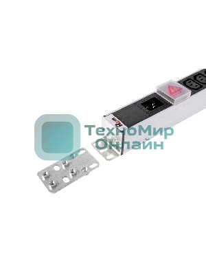 Вертикальный блок розеток ЦМО Rem-16 с выкл., 14 IEC 60320 C13, 10 C19, вход C20 16A, алюм., 33-38U (R-16-14C13-10C19-V-1420)
