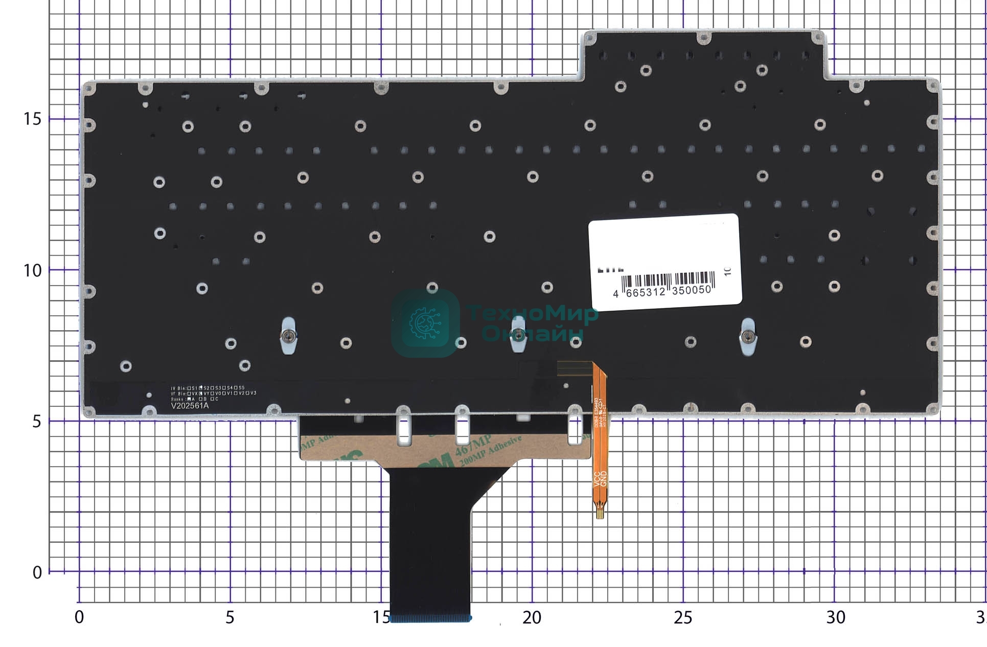 Клавиатура для ноутбука Asus Rog Flow x13 GV301QE черная с подсветкой