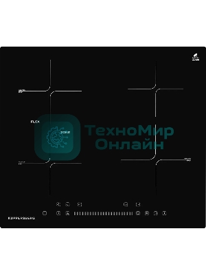 Индукционная варочная панель ICS 612 Индукция, 60 см, 4 конфорки, черный