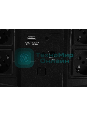 Источник бесперебойного питания SKAT-UPS 800 AI ИБП 220В 480Вт 1 АКБ 9А.ч внутр. меандр. стаб-ция напр-я. 6 выходов Бастион 452