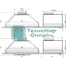 Вытяжка встраиваемая Elikor 52Н-400-П3Д нержавеющая сталь, 50 см, 400 куб. м/ч, 57 дБ