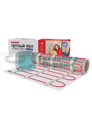 Теплый пол (нагревательный мат) Rexant Classic RNX -1,0-150 (площадь 1,0 м2 (0,5 х 2,0 м)), 150 Вт, двухжильный с экраном