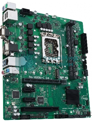 Материнская плата ASUS Pro H610M-C D4-CSM, LGA 1700, Intel H610, 2xDDR4, 4xSATA, 1xM.2, 1xPCI-E 4.0 x16, 1xPCI, 1xDP, 1xHDMI, 1xVGA, 1x 1Gb LAN, 2xUSB-A 2.0, 2xUSB-A 3.2 Gen 1, 3x3.5 мм, 7.1, Micro-ATX