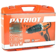 Дрель-шуруповерт Patriot BR 210Li-h UES, 21 В, 2 Ач, 50 Нм, бесщеточный, ударный