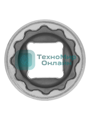 Головка торцевая, 22 мм, 12-гранная, CrV, под квадрат 1/2