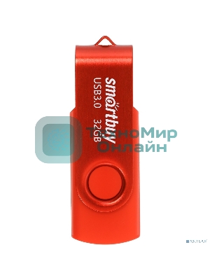 Флешка USB Smartbuy Twist Red (SB032GB3TWR), 32Gb, USB 3.0/3.1, R/W 70/40, красный