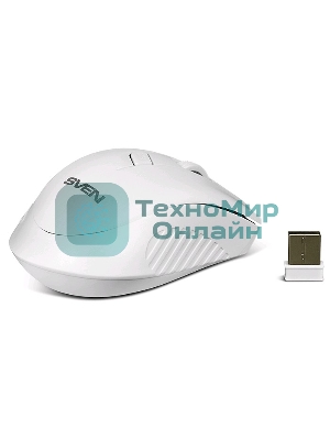 Мышь беспроводная SVEN RX-325 белый, 1000 dpi, радиоканал, USB, кнопки - 4