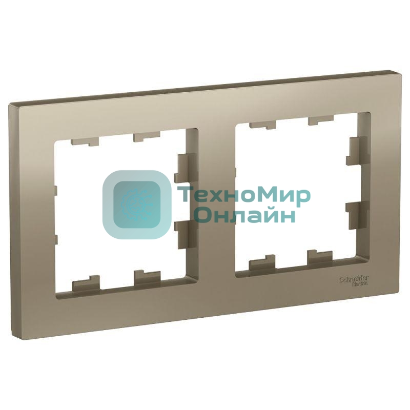 Рамка 2-м AtlasDesign универс. шампань SchE ATN000502