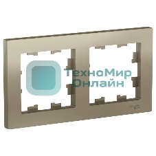 Рамка 2-м AtlasDesign универс. шампань SchE ATN000502