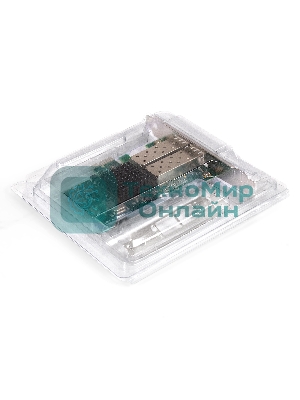 Сетевой адаптер ExeGate EXE-82576-F2 (PCI-E x1 v2.0, порты 2xSFP, 10/100/1000Mbps, Gigabit Server NIC Intel Chipset 82576-F2)