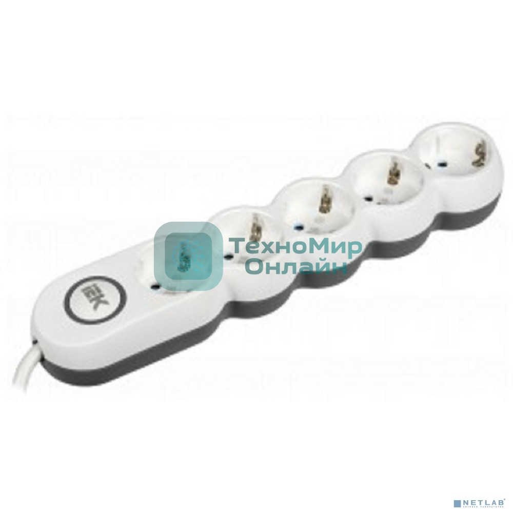 Удлинитель IEK У05В 5 мест 2P+PE/1,5 м 3х1,5 мм2 16А/250В UNO