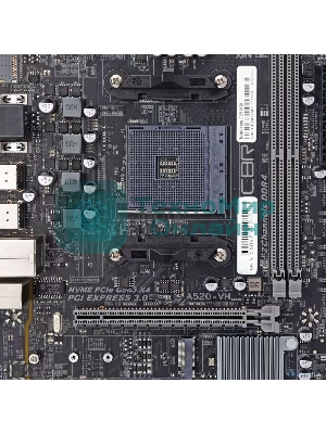 Материнская плата CBR A520, AM4, AMD A520, 2xDDR4, 4xSATA, 1xM.2, 1xPCIe x16, 1xPCIe x1, 1xVGA, 1xHDMI, 1x1Gb LAN, 2xUSB 2.0, 4xUSB 3.0, 5.1, mATX