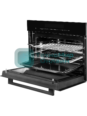 Встраиваемый духовой шкаф компактный, с СВЧ, ШхВхГ: 59.5х45.4х56.8 см, 50 л, гидролизная очистка, черный