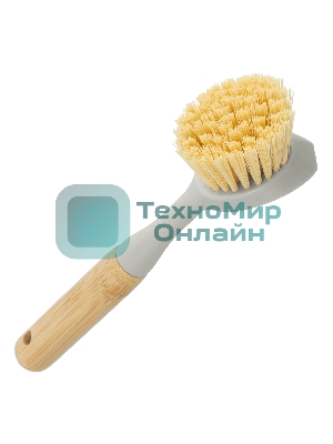 Щетка для посуды круглая d 60х230 мм, бамбуковая рукоятка, Home Palisad