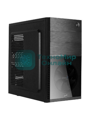 Компьютерный корпус Aerocool/Formula Cs-105, mATX, без БП, 187x361x355мм (ШxГxВ), USB 3.0 x1, USB 2.0 x1, металл 0,5мм, 120-мм вентилятор в комплекте, черный
