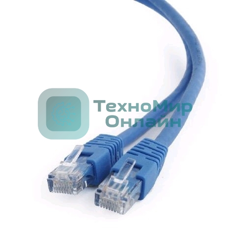 Патч-корд UTP Cablexpert cat.6, 0.25м, литой, многожильный, синий