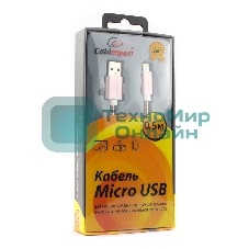 Кабель USB2.0 Cablexpert CC-G-mUSB02Cu-0.5M, AM/microB, серия Gold, длина 0.5м, золото, блистер