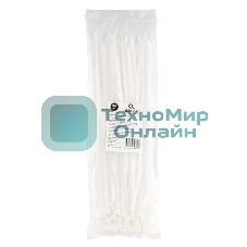 Стяжки NYT-300x4.8 пластиковые 300 мм х 4.8 мм, белые (100 шт.)