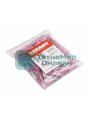 Клемма плоская Rexant изолированная термоусаживаемая штекер 6.35 мм 0.5-1.5 мм² РПи-п-т 1.5-(6.3)) красный