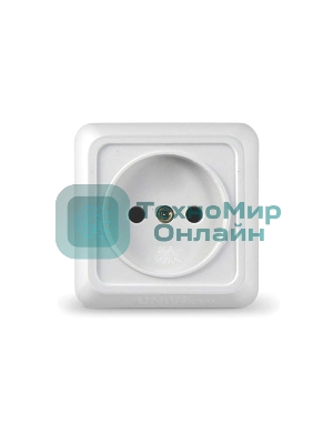 Розетка 1-м ОП Олимп 16А IP20 белый Universal О0022