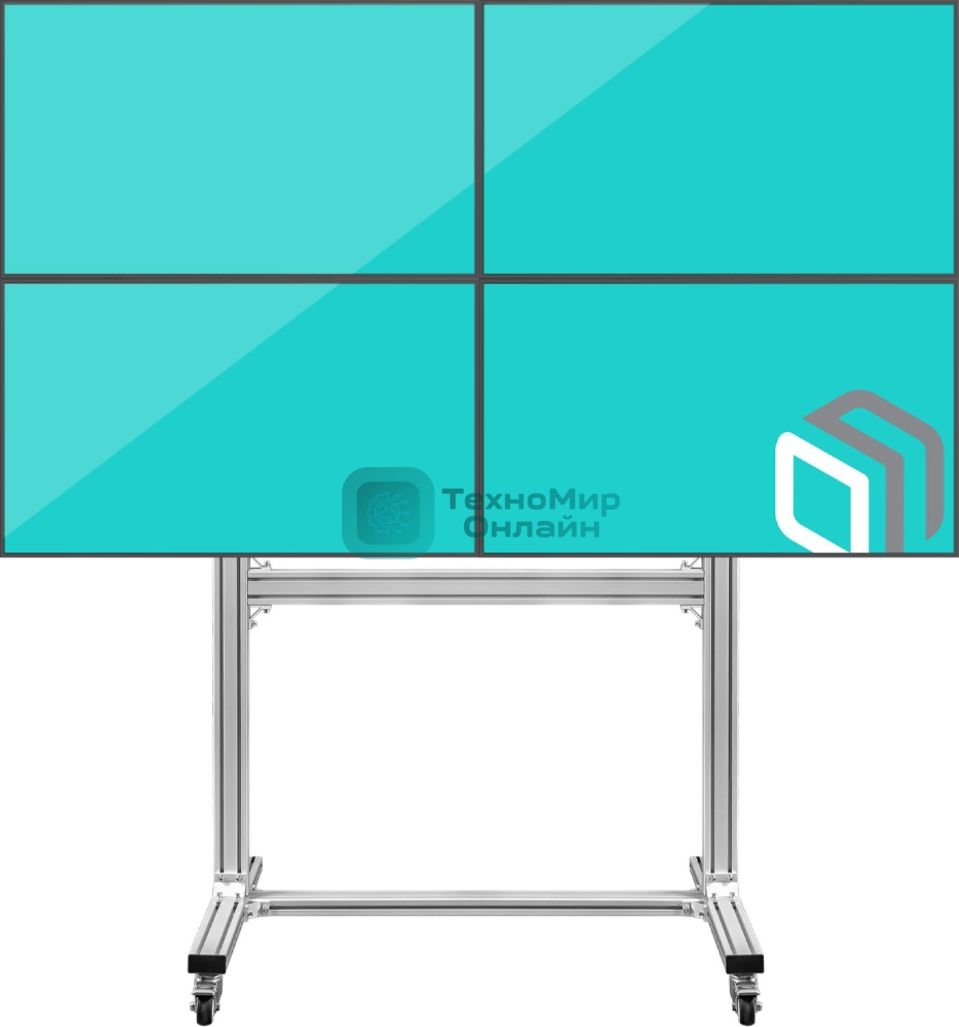 Напольный мобильный стенд ONKRON FSPRO2L-22 для видеостен 2х2 4 x 40”- 50