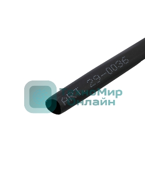 Трубка термоусаживаемая Rexant 6,0/3,0 мм черная, ролик 2,44 м