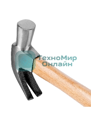 Молоток-гвоздодер Sparta 450 г боек 27 мм деревянная рукоятка