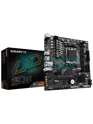Материнская плата Gigabyte A620M H (V1.2/V2.0), SocketAM5 AMD A620 2xDDR5 mATX AC`97 8ch(7.1) GbLAN RAID+VGA+HDMI