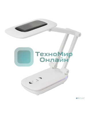 Светильник настольный Rexant Сиквел Про c солнечной панелью и с ночником, 220 В, LED, 5 Вт, 4000 К, бесступенчатое диммирование, заряжаемый, 2 ч автономной работы