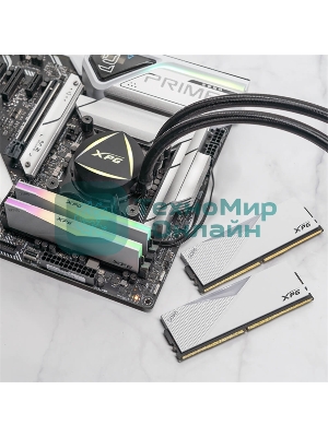 Оперативная память XPG Lancer, DDR5, 64GB (2x32GB), 6000MHz, CL30, DIMM, с радиаторами, RGB, белый