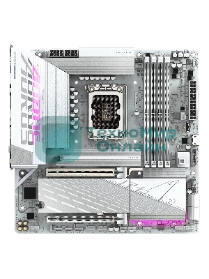 Материнская плата Gigabyte B860M AORUS ELITE WIFI6E ICE, LGA1851, Intel B860, 4xDDR5, 4xSATA, 3xM.2, 1xPCIe 5.0 x16, 1xPCIe 4.0 x4, 1xDP, 2xHDMI, 1x2.5Gb LAN, Wi-Fi 6E, Bluetooth 5.3, 2xUSB-A 10Gbps (Gen2), 4xUSB-A 5Gbps, 4xUSB-A 2.0, 1xUSB-C 20Gbps (USB4), 2x3.5 мм, 7.1, mATX