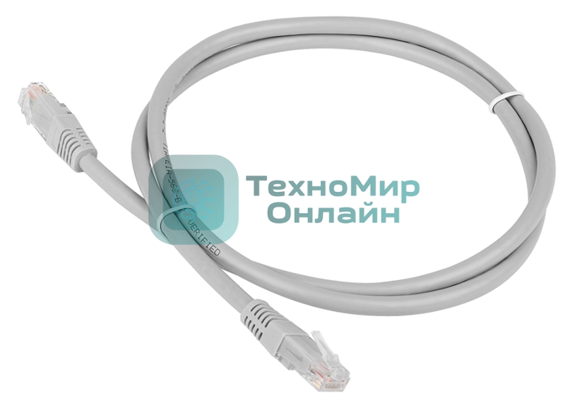 Патч-корд LANMASTER TWT-45-45-5.0/6-GY 5м UTP Cat 6 серый