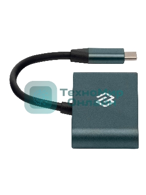 Кард-ридер Digma CR-СA2512-G/темно-серый/SD/TF/micro-SD/USB Type-C/алюминий