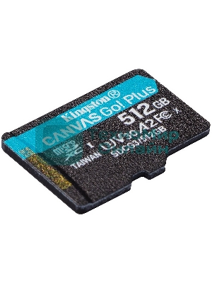 Флеш карта Kingston microSD 512GB microSDXC Class 10 UHS-I U3 V30 Canvas Go Plus 170MB/s