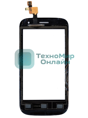 Сенсорное стекло (тачскрин) для Fly IQ445 Genius, черное