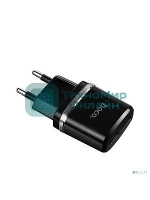 Сетевое зарядное устройство C12 Smart dual USB charger, черный
