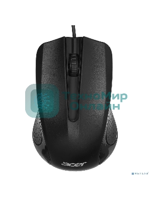 Мышь проводная Acer OMW010 черный, 1200 dpi, USB, кнопки - 3