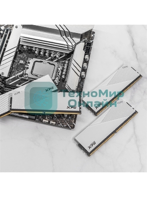 Оперативная память XPG Lancer, DDR5, 64GB (2x32GB), 6000MHz, CL30, DIMM, с радиаторами, белый
