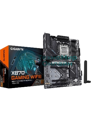 Материнская плата Gigabyte X870 GAMING WIFI6, AM5, AMD X870, 4xDDR5, 4xSATA, 3xM.2, 1xPCIe 5.0 x16, 2xPCIe 3.0 x1, 1xHDMI, 2xUSB-C (DisplayPort Alt Mode), 1x2.5Gb LAN, Wi-Fi 6, Bluetooth 5.3, 2xUSB-C 40Gbps, 1xUSB-A 10Gbps, 3xUSB-A 5Gbps, 4xUSB-A 2.0, 3x3.5 мм, 7.1, ATX