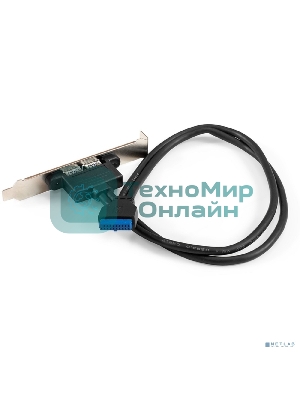 Планка портов в корпус 2xUSB 3.0 ExeGate BrctUSB3-2A (USB 3.0 20pin (IDC 20pin F) --> 2x USB 3.0 Af, кабель 20 см)