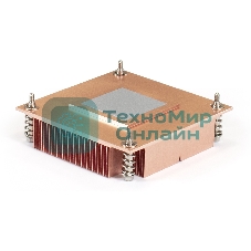 Радиатор для процессора ExeGate ESNK-0046.1U.115x.Cu медный, медь, 100 Вт, 25 мм