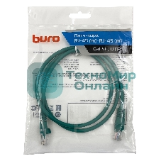 Патч-корд Buro cat.5e 1м зеленый RJ-45 (м)-RJ-45 (м)